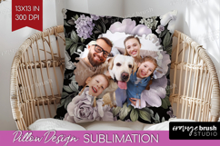 Floral Photo Pillow PNG - Peony Flower Picture Frame Pillow Product Image 1