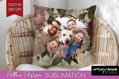 Floral Photo Pillow PNG - Peony Flower Picture Frame Pillow Product Image 1