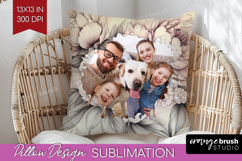 Floral Photo Pillow PNG - Peony Flower Picture Frame Pillow Product Image 1