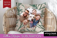 Flowers Photo Pillow PNG - Vintage Floral Picture Frame Product Image 1