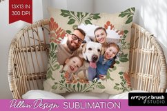 Flowers Photo Pillow PNG - Vintage Floral Picture Frame Product Image 1