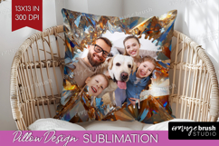 Gem Texture Photo Pillow PNG - Gemstone Picture Frame Pillow Product Image 1