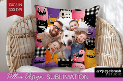 Halloween Photo Pillow PNG - Spooky Picture Frame Pillow Product Image 1