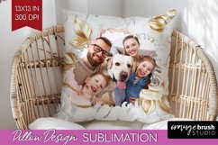 Rose Photo Pillow PNG - Floral Picture Frame Pillow Cover Product Image 1