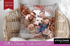 Rose Photo Pillow PNG - Floral Picture Frame Pillow Cover Product Image 1
