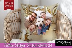 Rose Photo Pillow PNG - Floral Picture Frame Pillow Cover Product Image 1