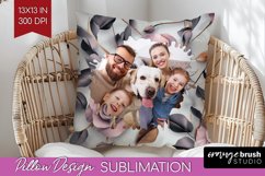 Rose Photo Pillow PNG - Floral Picture Frame Pillow Cover Product Image 1