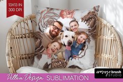 Rose Photo Pillow PNG - Floral Picture Frame Pillow Cover Product Image 1
