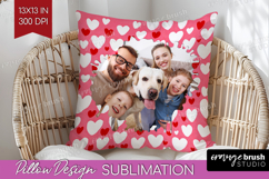 Heart Pattern Photo Pillow PNG - Valentines Day Picture Product Image 1