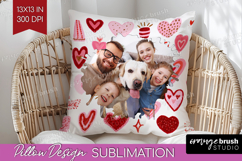 Heart Pattern Photo Pillow PNG - Valentines Day Picture Product Image 1