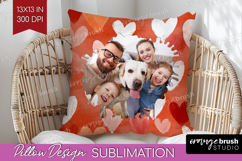 Heart Pattern Photo Pillow PNG - Valentines Day Picture Product Image 1