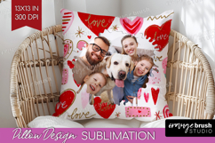 Heart Pattern Photo Pillow PNG - Valentines Day Picture Product Image 1