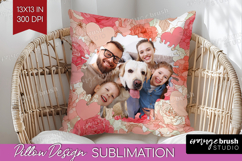 Heart Pattern Photo Pillow PNG - Valentines Day Picture Product Image 1