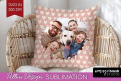 Heart Pattern Photo Pillow PNG - Valentines Day Picture Product Image 1