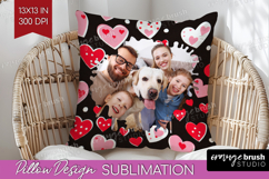 Heart Pattern Photo Pillow PNG - Valentines Day Picture Product Image 1