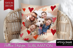 Heart Pattern Photo Pillow PNG - Valentines Day Picture Product Image 1