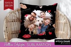 Heart Pattern Photo Pillow PNG - Valentines Day Picture Product Image 1