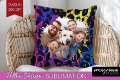 Leopard Print Photo Pillow PNG - Animal Pattern Picture Product Image 1