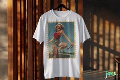 Pin-Up Girl Postage Stamps Sublimation Product Image 2