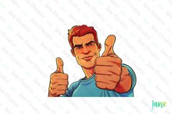 Pop-Art Man Sublimation Clipart Product Image 1