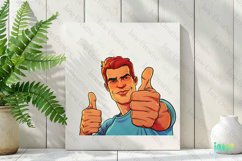 Pop-Art Man Sublimation Clipart Product Image 3