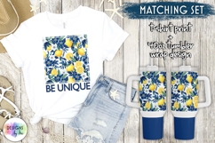 Lemons and Blue Flowers Designs, Mediterranean Lemons PNG Product Image 8