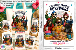 Funny School Skeleton Tarot Card PNG, The Project Survivors Product Image 1