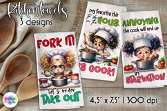 Funny Kitchen Towels Bundle, Sarcastic Kitchen Quotes Print Product Image 8