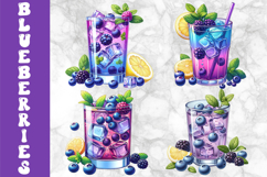 Blueberry Lemon Drinks Clipart Product Image 1