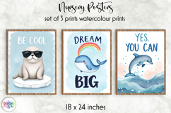 Ocean Nursery Wall Art, Whale Motivational Posters Product Image 1