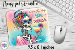 Trendy Skeleton Mouse Pad, Sarcastic Quote Mouse Pad Product Image 1