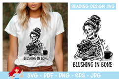 Blushing in bone SVG, Reading SVG Product Image 1