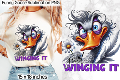 Funny Goose Sublimation, Silly Goose Sarcastic Print Product Image 1
