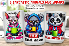 Funny Coffee Mug Wrap Bundle, Introvert &amp; Coffee Lover Quote Product Image 8