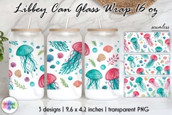 Summer Libbey Can Glass Wrap, Tropical Fish Can Glass Print Product Image 1