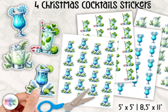Christmas Cocktail Stickers | Festive Holiday Drinks Sticker Product Image 1