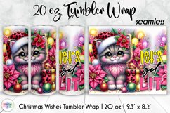 Inspirational Christmas Tumbler Wrap, Let&#039;s Get Lit Tumbler Product Image 1