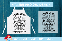 Running on coffee and calcium SVG, Skeleton SVG Product Image 1