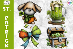 St. Patrick’s Day Clipart Bundle, Cute Lucky Animals Product Image 8