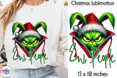 Sarcastic Christmas Sublimation, Grumpy Bunny PNG Product Image 1