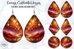 Christmas Earrings Sublimation | Winter Sparkling Earrings Product Image 1