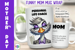 Funny Mother Day Mug Wrap, Personal Life Coach PNG Product Image 1