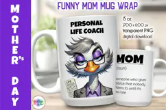 Funny Mother Day Mug Wrap, Personal Life Coach PNG Product Image 1