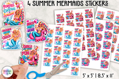 Summer Mermaid Stickers PNG, Tropical Planner Stickers Product Image 1