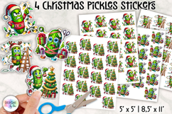 Christmas Pickles Stickers, Funny Pickles Printable Stickers Product Image 1