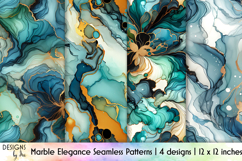 Marble Seamless Patterns, Luxury Elegant Digital Paper Product Image 1