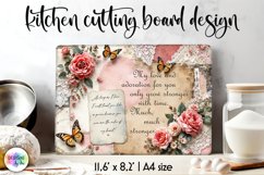 Vintage Valentines Cutting Board Design | Love Message Print Product Image 1