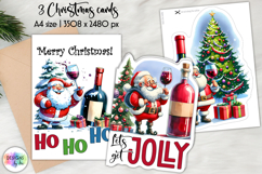 Funny Christmas Card Design Bundle, Printable A4 Holiday Product Image 2