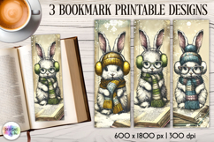Vintage Winter Animals Bookmarks, Cute Retro Animal Bookmark Product Image 1