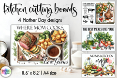 Mom’s Kitchen Cutting Board Sublimation, Mother Day Gifts Product Image 1